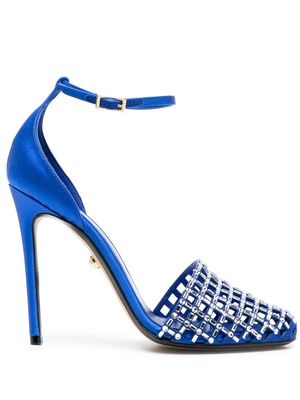 Alevì Molly crystal-embellished 110mm sandals - Blue