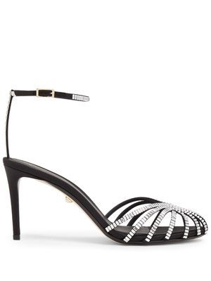 Alevì Penelope 80mm crystal-embellished sandals - Black