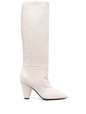 Alevì pointed knee-length boots - Neutrals