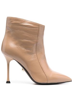Alevì pointed leather boots - Neutrals