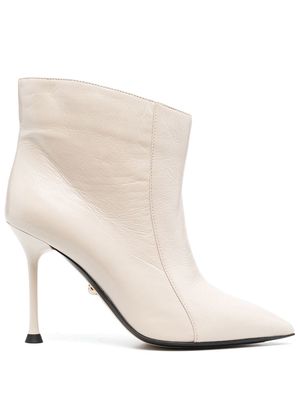 Alevì pointed-toe ankle 100mm boots - Neutrals
