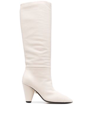 Alevì pointed-toe knee-length boots - Neutrals