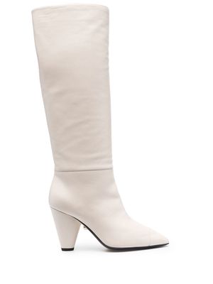 Alevì pointed toe leather boots - Neutrals