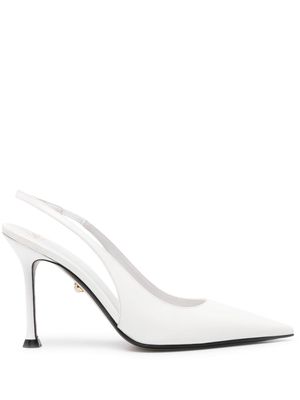 Alevì pointed-toe leather pumps - White