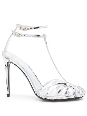 Alevì Stella 110mm metallic sandals - Silver