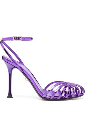Alevì strappy cage stiletto sandals - Purple