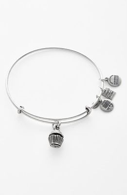 Alex and Ani 'Charity by Design - Cupcake' Expandable Wire Bangle in Rafaelian Silver