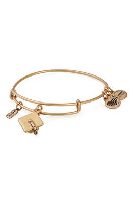 Alex and Ani Graduation Cap 2018 Adjustable Wire Bangle in Gold