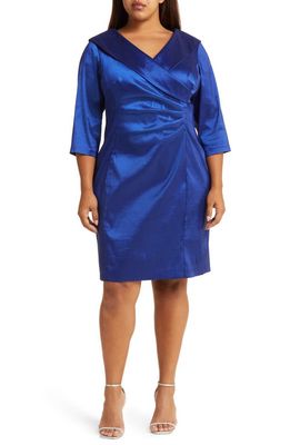 Alex Evenings Ruched Sheath Dress in Royal