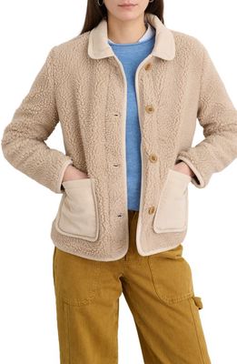 Alex Mill High Pile Fleece Jacket in Natural