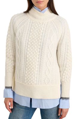 Alex Mill Kamil Cable Sweater in Ivory