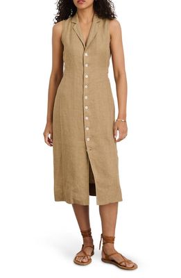 Alex Mill Mathilde Sleeveless Linen Dress in Vintage Khaki