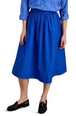 Alex Mill Poplin Midi Skirt in Lapis Blue