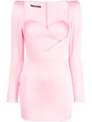 Alex Perry Atlen sweetheart satin minidress - Pink