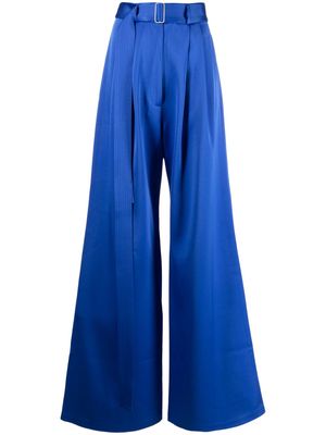 Alex Perry belted palazzo trousers - Blue