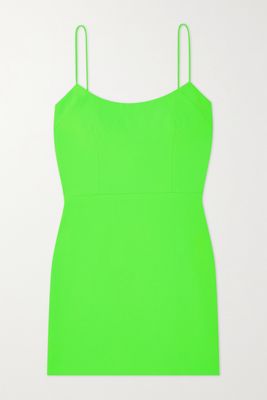 Alex Perry - Cayde Neon Stretch-crepe Mini Dress - Green