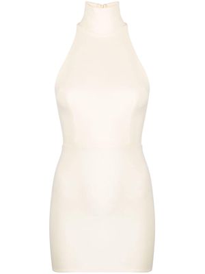 Alex Perry Colton high-neck mini dress - Neutrals