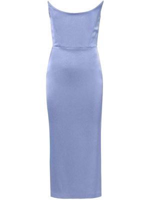 Alex Perry corset-style strapless dress - Blue