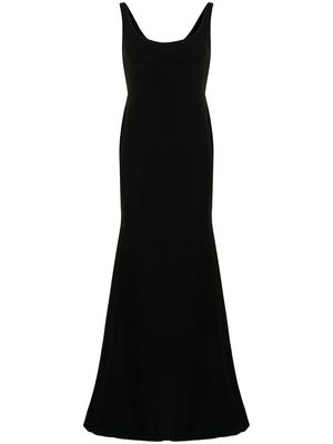 Alex Perry corsetted fishtail gown - Black