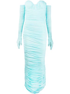 Alex Perry Dalton ruched midi dress - Blue