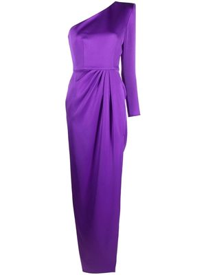 Alex Perry Delane one-shoulder gown - Purple