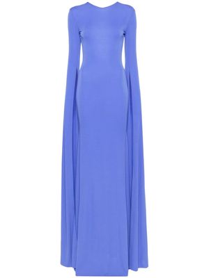Alex Perry extra-long sleeve dress - Blue