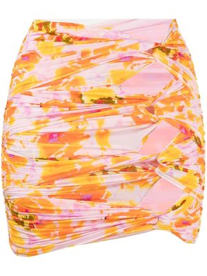Alex Perry Kort cut-out knotted mini skirt - Orange