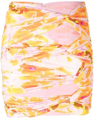 Alex Perry Kort cut-out knotted mini skirt - Pink