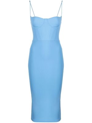 Alex Perry Lane corset midi dress - Blue