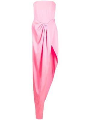 Alex Perry Ledger strapless draped gown - Pink