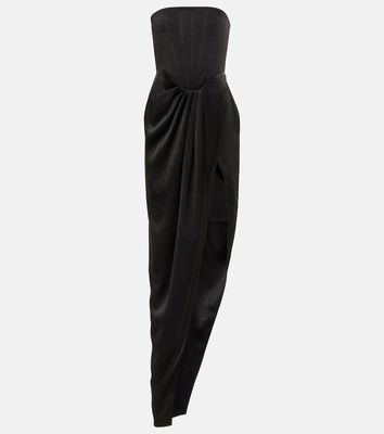 Alex Perry Ledger strapless satin gown