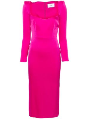 Alex Perry long-sleeve crepe maxi dress - Pink