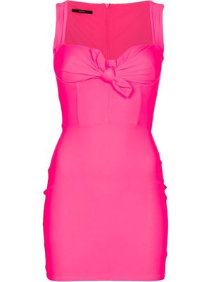 Alex Perry Orin knot-detail ruched mini dress - Pink