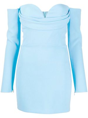 Alex Perry Paityn off-shoulder minidress - Blue