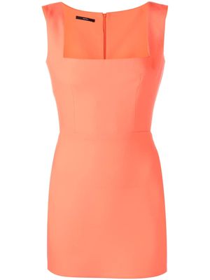 Alex Perry Preston square-neck minidress - Orange