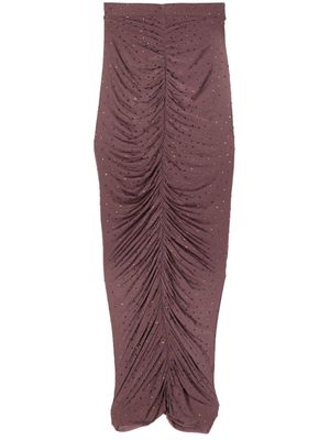Alex Perry rhinestone-embellished midi skirt - Purple