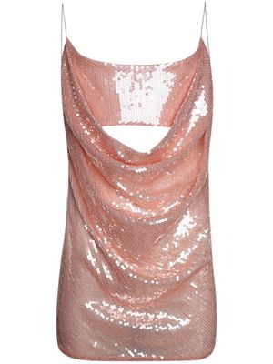 Alex Perry sequin-embellished draped minidress - Pink