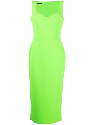 Alex Perry sleeveless fitted midi dress - Green