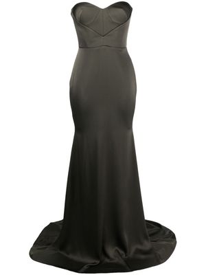 Alex Perry strapless floor-length gown - Green