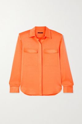 Alex Perry - Tenley Satin-crepe Shirt - Orange