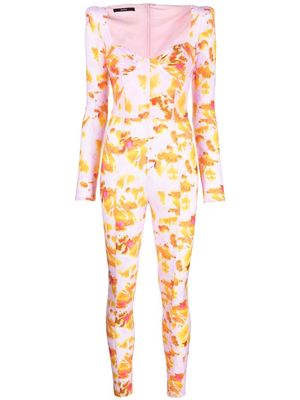 Alex Perry tie dye-print slim-fit jumpsuit - Pink