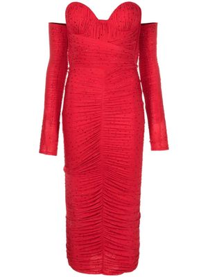 Alex Perry Tylen crystal midi dress - Red