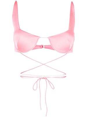 Alex Perry waist-tied bralette top - Pink