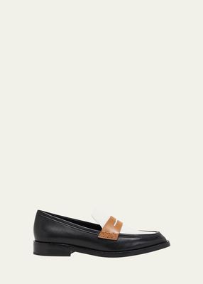 Alexa Colorblock Leather Penny Loafers