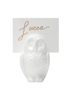 Alexander 4-Piece Large Owl Place Card Holder Set - White - White