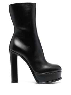 Alexander McQueen 130mm platform leather boots - Black