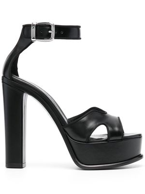 Alexander McQueen 140mm open-toe heeled pumps - Black