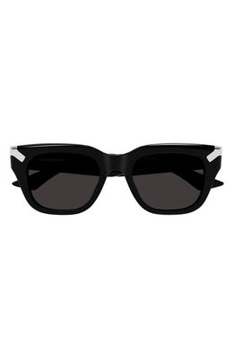 Alexander McQueen 51mm Square Sunglasses in Black