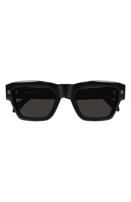 Alexander McQueen 53mm Square Sunglasses in Black