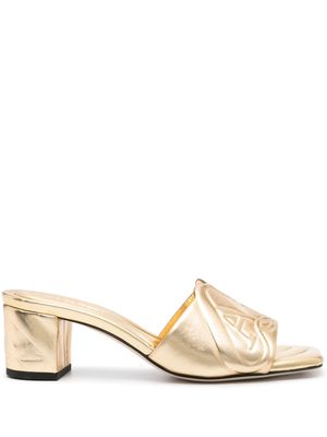 Alexander McQueen 55mm leather sandals - Gold